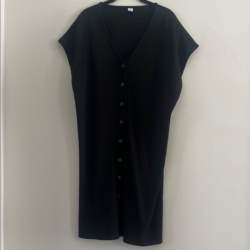 Old Navy Chic Black Button-Down Dress Size XL